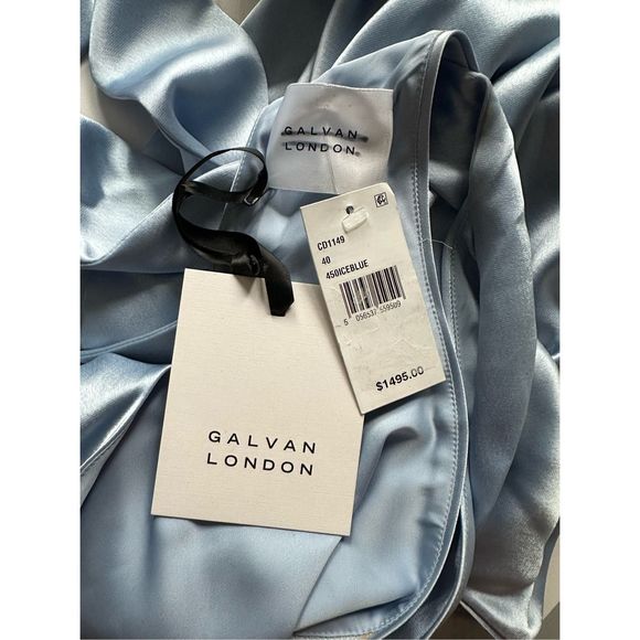 GALVAN LONDON Scallop Sienna Dress - Ice Blue FR40/US8 $1495 - Picture 12 of 15